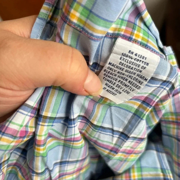RALPH LAUREN MULTICOLOR PLAID PREPPY BUTTON DOWN SHIRT - Picture 4 of 5